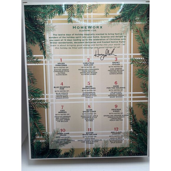 Homeworx Slatkin & Co. 12 Days Of Scent Advent Calendar - Picture 3 of 3